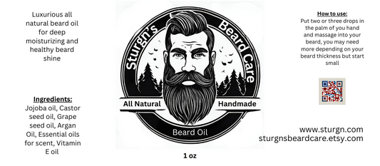 beard oil label